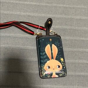 Bunny Design Card/Phone Holder with Strap